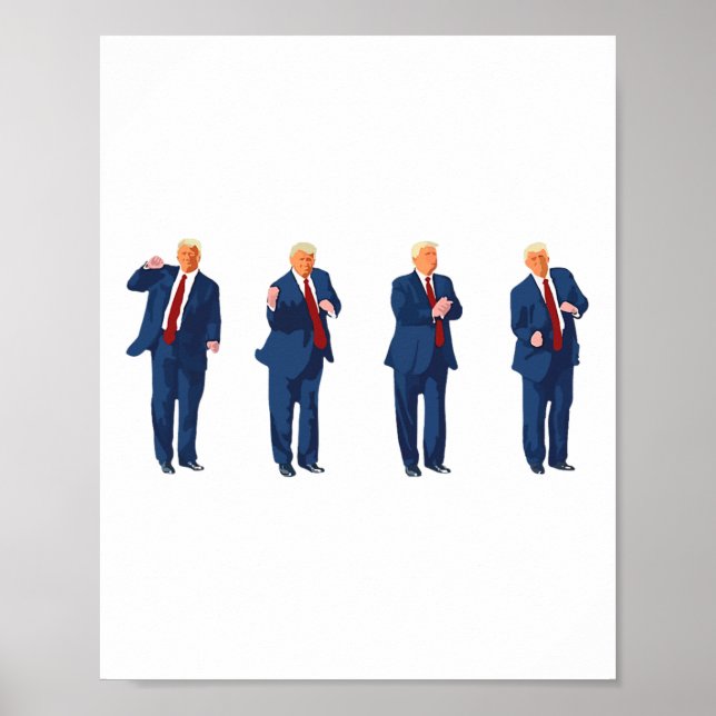 Poster Trump Dance 4 juillet Trump 2024 (Devant)