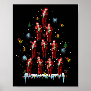 Poster Trump Danse Santa Claus Arbre Noël Noël Noël Noël 