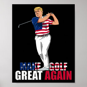 Poster Trump - Drôle cadeau Golf