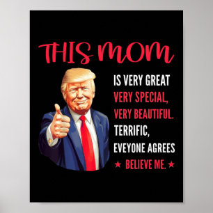 Poster Trump Drôle Cite la fête des mères Cette maman est
