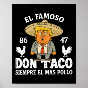 Poster Trump drôle toujours poules dehors mème Let's Go T