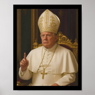 Poster Trump en pape Tee Meme drôle 1