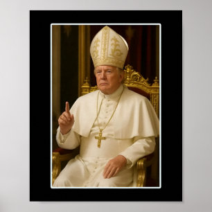 Poster Trump en tant qu'Eglise du Vatican Pape Trump drôl