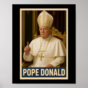 Poster Trump en tant qu'Eglise du Vatican Pape Trump drôl