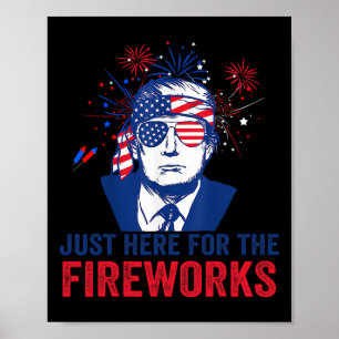 Poster Trump est juste ici pour les feux d'artifice drôle