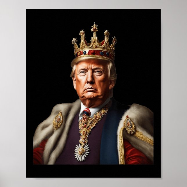 Poster Trump Est Le Roi Longtemps Vivant Le Roi Américain (Devant)