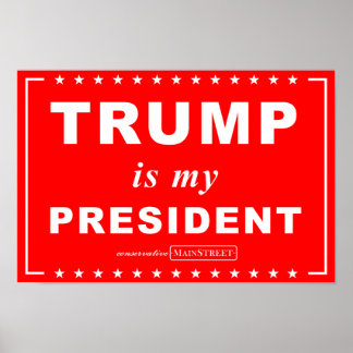 Poster TRUMP est mon PRÉSIDENT (rouge)