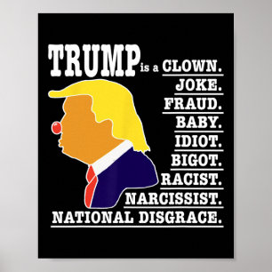Poster Trump est un clown