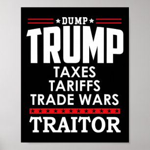Poster Trump Est Un Traître En Chef Dump Trump Tre45on Tr