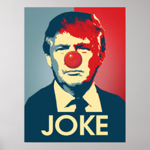 Poster Trump est une plaisanterie - Propagande anti-Trump