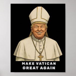Poster Trump et le pape du Vatican Trump font du vatikan