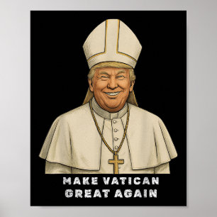 Poster Trump et le pape du Vatican Trump font du vatikan 