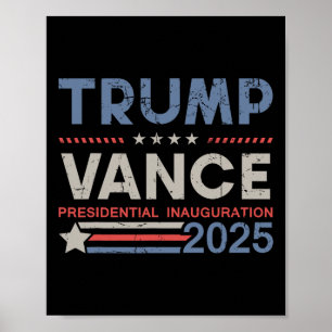 Poster Trump et Vance Président Jour d'investiture 2025 M