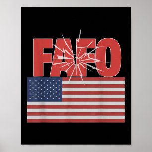 Poster Trump Fafo, Drôle Fafo Trump American Flag