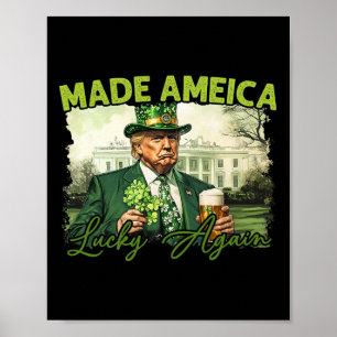 Poster Trump Faire de l'Amérique Chanceux à nouveau St Pa