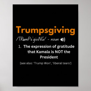 Poster Trump Famille Thanksgiving Turquie Trumpsgiving De