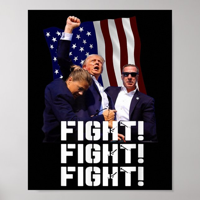 Poster Trump Fight Fight Fight (Devant)