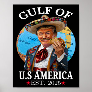 Poster Trump Golfe des États-Unis Amérique 2025 Trump Mer