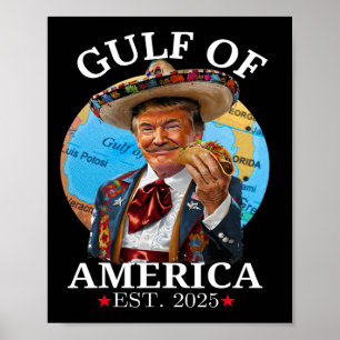 Poster Trump Golfe des États-Unis Amérique 2025 Trump Mer