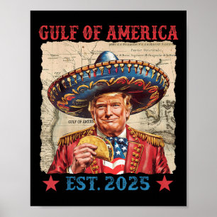 Poster Trump Golfe Des États-Unis Amérique 2025 Trump Tac