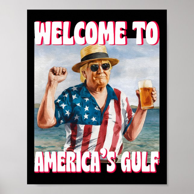 Poster Trump Golfe Des États-Unis Golfe Drôle Du Mexique  (Devant)