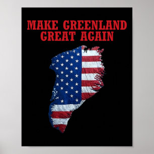 Poster Trump Groenland États-Unis Drapeau Rendre le Groen