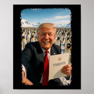 Poster Trump Imposant Des Tarifs Sur La Politique Ironiqu