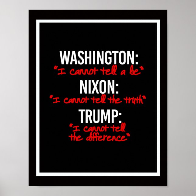 Poster TRUMP - Je ne peux pas dire la différence dans la  (Devant)