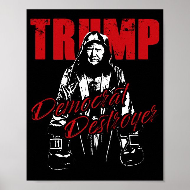 Poster Trump, le démocrate, l'Humour de conception graphi (Devant)