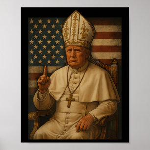Poster Trump, le pape républicain de l'Eglise du Vatican