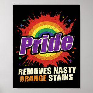 Poster Trump Lgbtq Supprimer les taches orange tenaces Fi