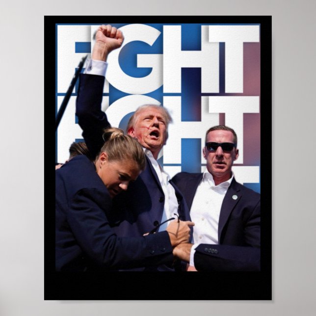 Poster Trump lutte contre Trump pour l'Amérique et pour l (Devant)