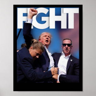 Poster Trump Lutte Pour L'Amérique Trump Sans Défaut 3