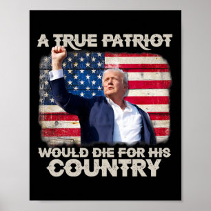 Poster Trump M'a Manqué Rassemblement Pennsylvanie Patrio