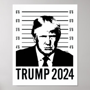 Poster Trump Mugshot Président 2024