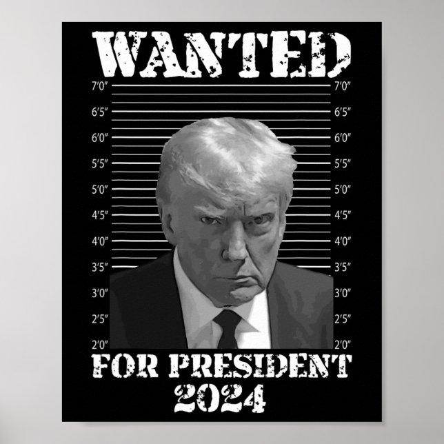 Poster Trump Pas Coupable Mug Tiré Recherché 2024 Pour Le (Devant)