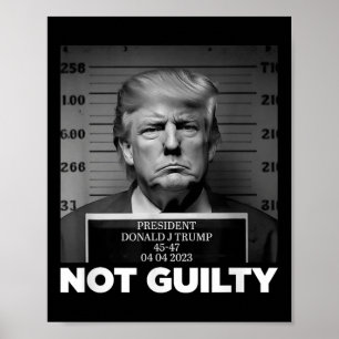 Poster Trump Pas Coupable Trump Pas Libre Trump Je Suis A