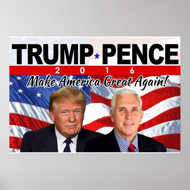 Poster Trump Pence 2016 Photo (Devant)