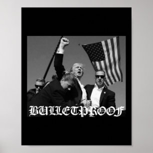 Poster Trump - Police anglaise ancienne à l'épreuve des b