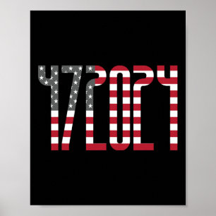 Poster Trump pour président 2024 Républicain innocent Deb