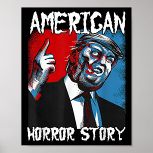 Poster Trump Président Usa Drapeau Halloween Horror Story