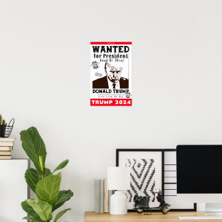 Poster Trump : Recherché Pour Le Président Mort Ou Vivant