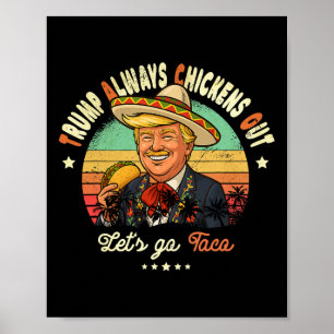 Poster Trump Recule Toujours Drôle Trump T.a.c.o