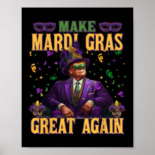Poster Trump Rendre Mardi Gras Grand À Nouveau Drôle Para