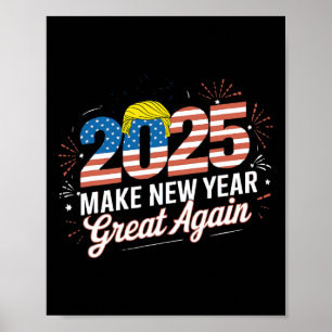 Poster Trump Rendre sa grandeur au Nouvel An Joyeux au No
