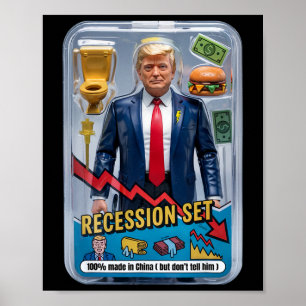 Poster Trump Satire Survié Récession Box Set Action Fig