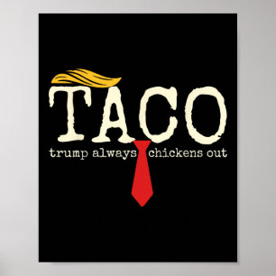Poster Trump se dégonfle toujours Allons-y Taco Drôle 13