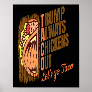 Poster Trump se dégonfle toujours Drôle de Taco Trump 