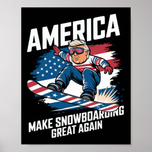 Poster Trump Snowboard Usa - Rendre le snowboard grand Ag