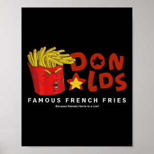 Poster Trump soutient les célèbres frites françaises parc